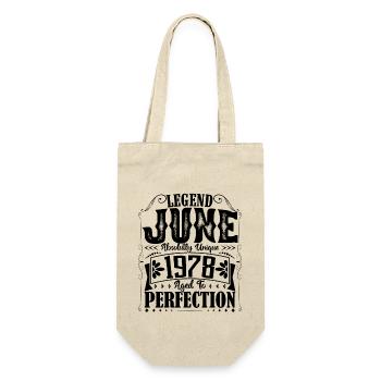 Juni 1978. Geburtstag Juni 1978 Geschenk Juni 1978 - Geschenkbeutel für Flaschen - Natur - Vorne