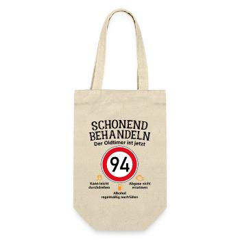 94. Geburtstag Schonend Behandeln Oldtimer Ist 94 - Geschenkbeutel für Flaschen - Natur - Vorne