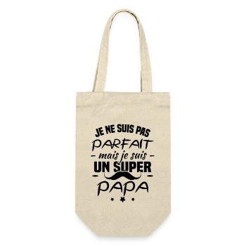 Je ne suis pas parfait mais je suis un super papa - Sac à bouteille - nature - Devant