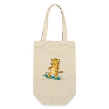 Leopard on the surfboard Big cat Predator - Gift Bag for Bottles - nature - Front