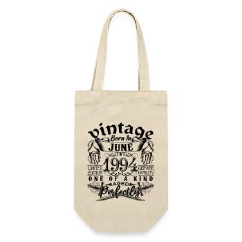 Geburtstag 1994 Juni 1994! geboren im Juni 1994 - Geschenkbeutel für Flaschen - Natur - Vorne