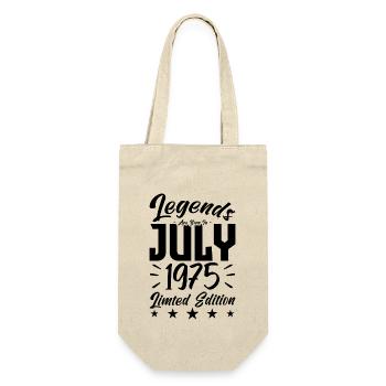 1975 Geburt. Geburtstagsgeschenk. - Geschenkbeutel für Flaschen - Natur - Vorne