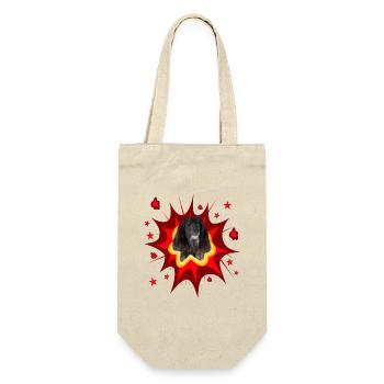 Comic Dog Design - Pow - Afghan Hound - Gift Bag for Bottles - nature - Front