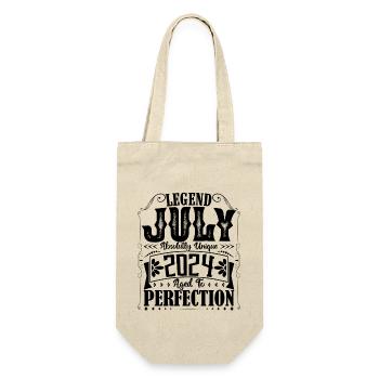 Juli 2024. Geburtstagsgeschenk Juli 2024. - Geschenkbeutel für Flaschen - Natur - Vorne