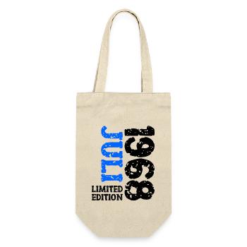 1968 Juli Limited Edition Geburtstag Geschenk - Geschenkbeutel für Flaschen - Natur - Vorne