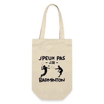 J'Peux Pas J'ai Badminton Cadeau Pour Joueurs - Sac à bouteille - nature - Devant