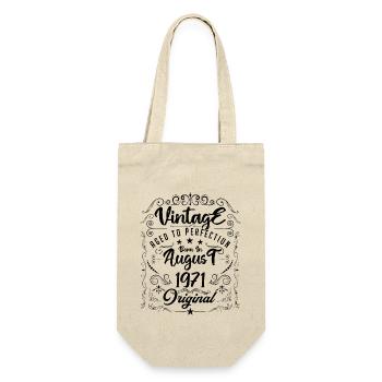 Vintage Né(e) en Août 1971. anniversaire août 1971 - Sac à bouteille - nature - Devant