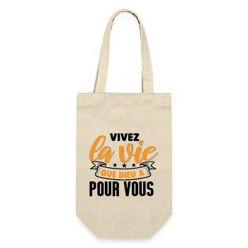 Vivez la vie que Dieu - Sac à bouteille - nature - Devant