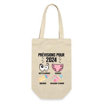 Prévisions pour 2024 Humour Futur Papa pour 2024 - Sac à bouteille - nature - Devant