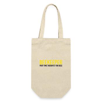 Lustig Imker, Imker Geschenk, Bienen Liebe, Funny - Geschenkbeutel für Flaschen - Natur - Vorne