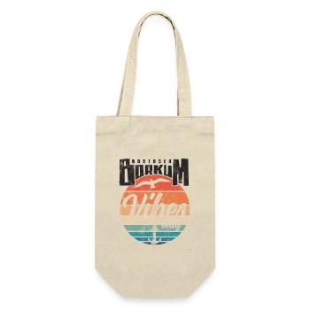 Borkum North Sea Vibes Only Vintage - Geschenkbeutel für Flaschen - Natur - Vorne