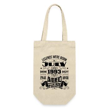 1993 Juli Geburtstagsgeschenk Juli 1993 - Geschenkbeutel für Flaschen - Natur - Vorne
