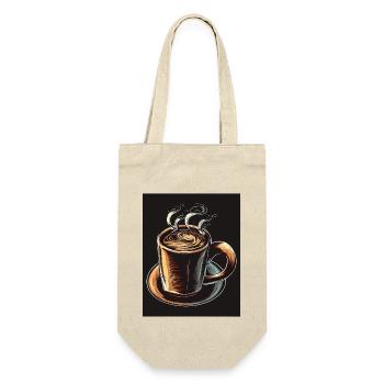 KAFFEEBECHER - Geschenkbeutel für Flaschen - Natur - Vorne