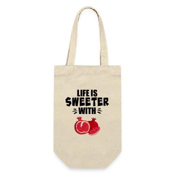 La vie est plus douce avec la grenade - Sac à bouteille - nature - Devant