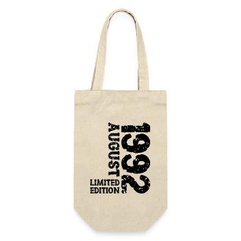 1992 August Limited Edition 31st Birthday Outfit - Gift Bag for Bottles - nature - Front