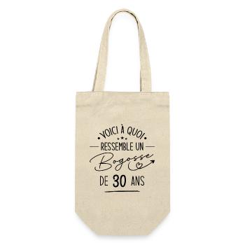 Bogosse 30 ans Cadeau Humour Anniversaire 30 ans - Sac à bouteille - nature - Devant