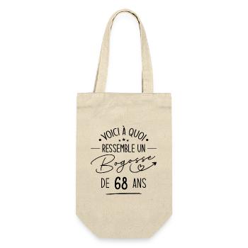 Bogosse 68 ans Cadeau Humour Anniversaire 68 ans - Sac à bouteille - nature - Devant