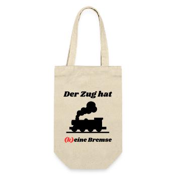 Der Zug hat keine Bremse! Party, Mallorca, JGA! - Geschenkbeutel für Flaschen - Natur - Vorne
