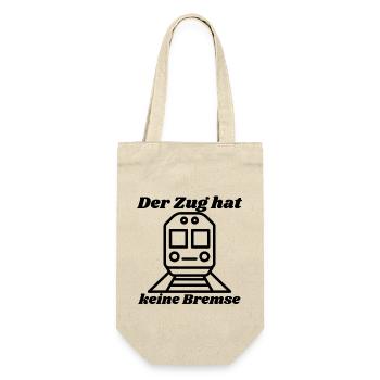 Der Zug hat keine Bremse! Party, Mallorca, JGA! - Geschenkbeutel für Flaschen - Natur - Vorne