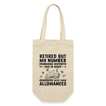 Grand-mère à la retraite Pensioner Comptable Banque - Sac à bouteille - nature - Devant