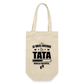 Je Vais Encore être Tata - Nouvelle Tante Cadeau - Sac à bouteille - nature - Devant