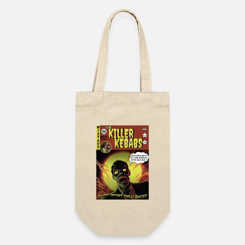 Retro Horror Comic - Killer Kebabs - Geschenkbeutel für Flaschen - Natur