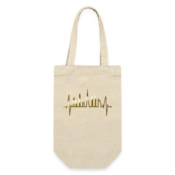 Dubai Skyline Heartbeat Burj Khalifa Silhouette - Gift Bag for Bottles - nature - Front