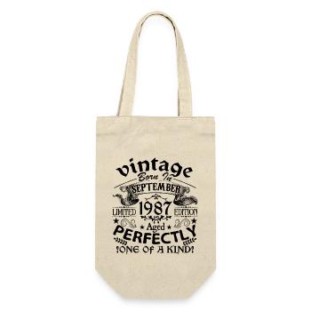 September 1987 | Vintage 1987 | born in September - Gift Bag for Bottles - nature - Front