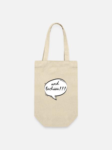 Lustiges Design Und Tschüss! - Geschenkbeutel für Flaschen - Natur
