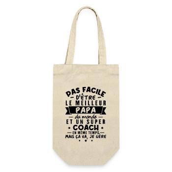 Papa et Coach - Sac à bouteille - nature - Devant