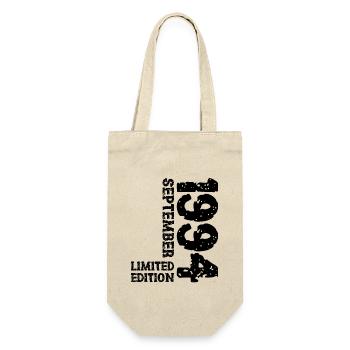1994 September Limited Edition 29. Geburtstag Deko - Geschenkbeutel für Flaschen - Natur - Vorne