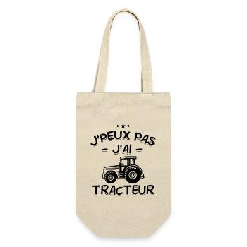 J'Peux Pas ! J'Ai Tracteur 🚜🌾 - Sac à bouteille - nature - Devant