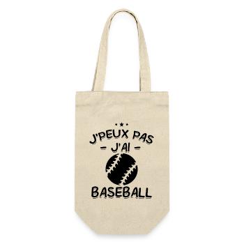 J'Peux Pas ! J'Ai Baseball ⚾ - Sac à bouteille - nature - Devant