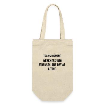 Fitness - Transforming weakness into strength, - Gift Bag for Bottles - nature - Front