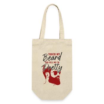 Beard Lover Bearded Man Ginger - Geschenkbeutel für Flaschen - Natur - Vorne
