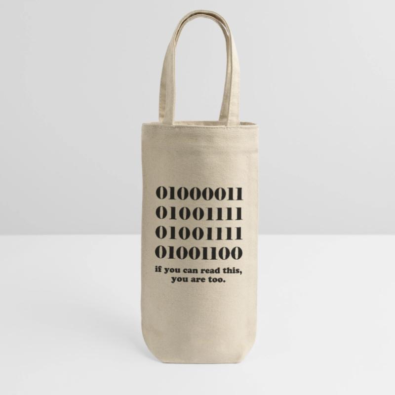 Computer binary code developers gift Gift Bag for Bottles
