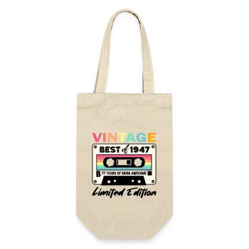 Best of 1947 - zum 77. Geburtstag Limited Edition - Geschenkbeutel für Flaschen - Natur - Vorne