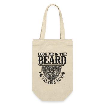 Amateur de barbe Homme barbu Regardez-moi à l’intérieur - Sac à bouteille - nature - Devant