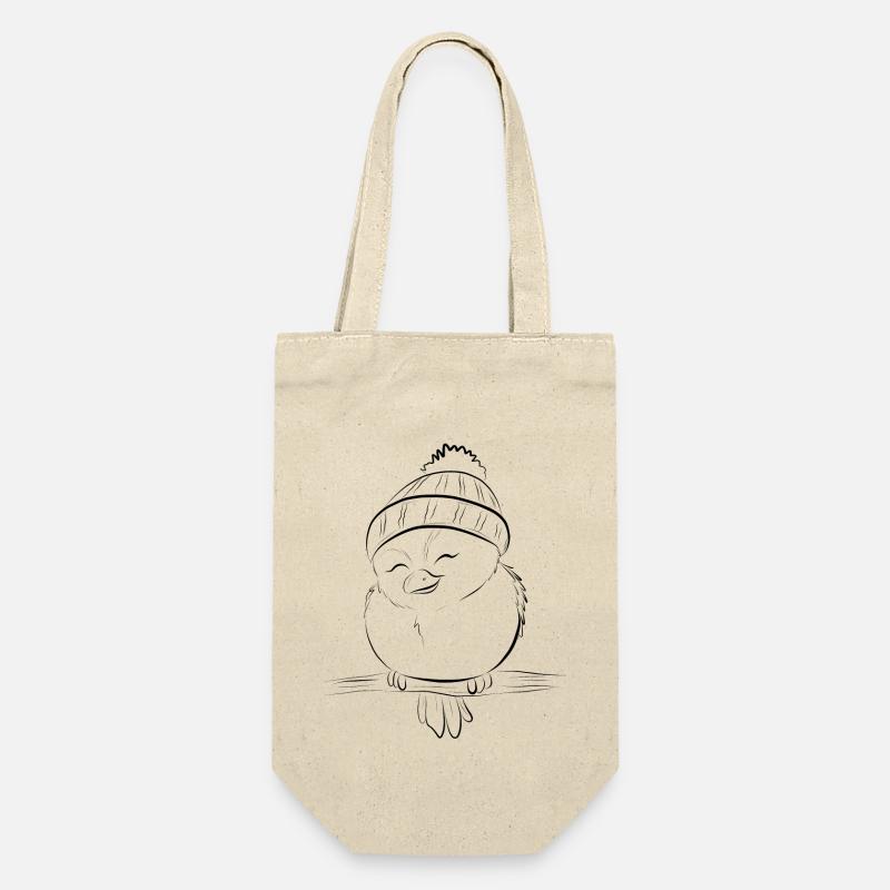 Spatz - Geschenkbeutel für Flaschen - Natur