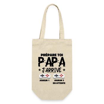 Prépare Toi Papa J'arrive Annonce Grossesse Papa - Sac à bouteille - nature - Devant
