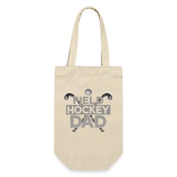 Field Hockey Dad Field Hockey Dad - Geschenkbeutel für Flaschen - Natur - Vorne