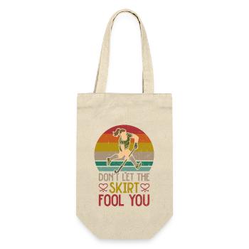 Field Hockey Don't Let The Skirt - Gift Bag for Bottles - nature - Front