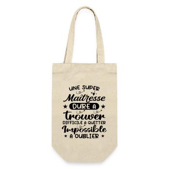 Une Super Maîtresse - Sac à bouteille - nature - Devant