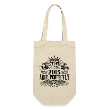 2015 | Octobre Aged Perfectly 2015 birthday gift - Sac à bouteille - nature - Devant
