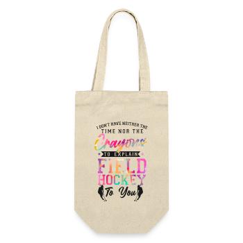 Field Hockey Watercolor I Don't - Geschenkbeutel für Flaschen - Natur - Vorne