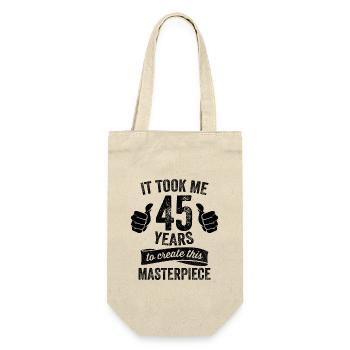 Drôle 45 ans blague 45e anniversaire Gag noir - Sac à bouteille - nature - Devant