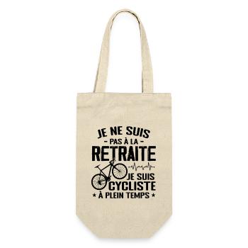 Pas À La Retraite Je Suis Cycliste À Temps Plein - Sac à bouteille - nature - Devant