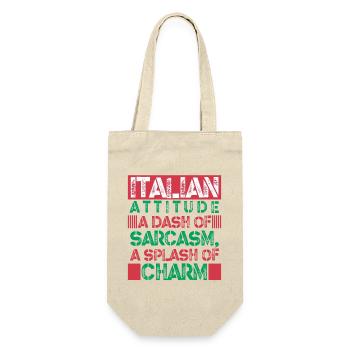 Funny Sarcasm Italy Sarcastic Italian Wife - Gift Bag for Bottles - nature - Front
