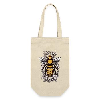 Esthétique Abeilles Fleurs Apiculteur Amateur de miel - Sac à bouteille - nature - Devant