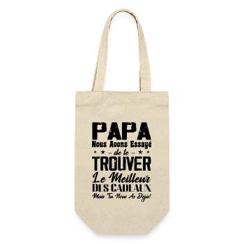 Papa Nous Avons Essayé De Te Trouver Des Cadeaux - Sac à bouteille - nature - Devant